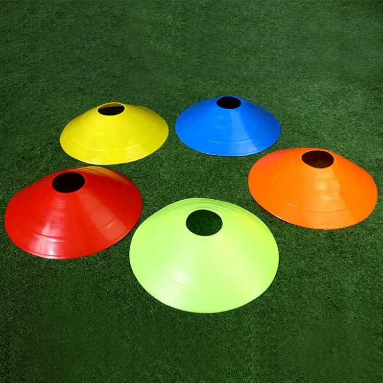 10 PCS Football Training Sign Disc Sign Cone Obstacle Football Training Equipment(Red)