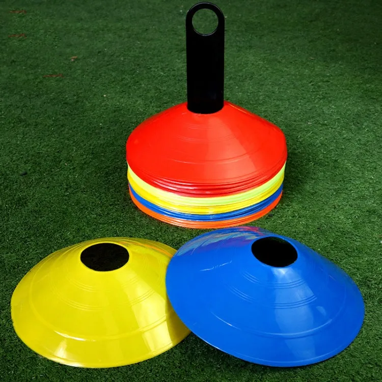 10 PCS Football Training Sign Disc Sign Cone Obstacle Football Training Equipment(Red)