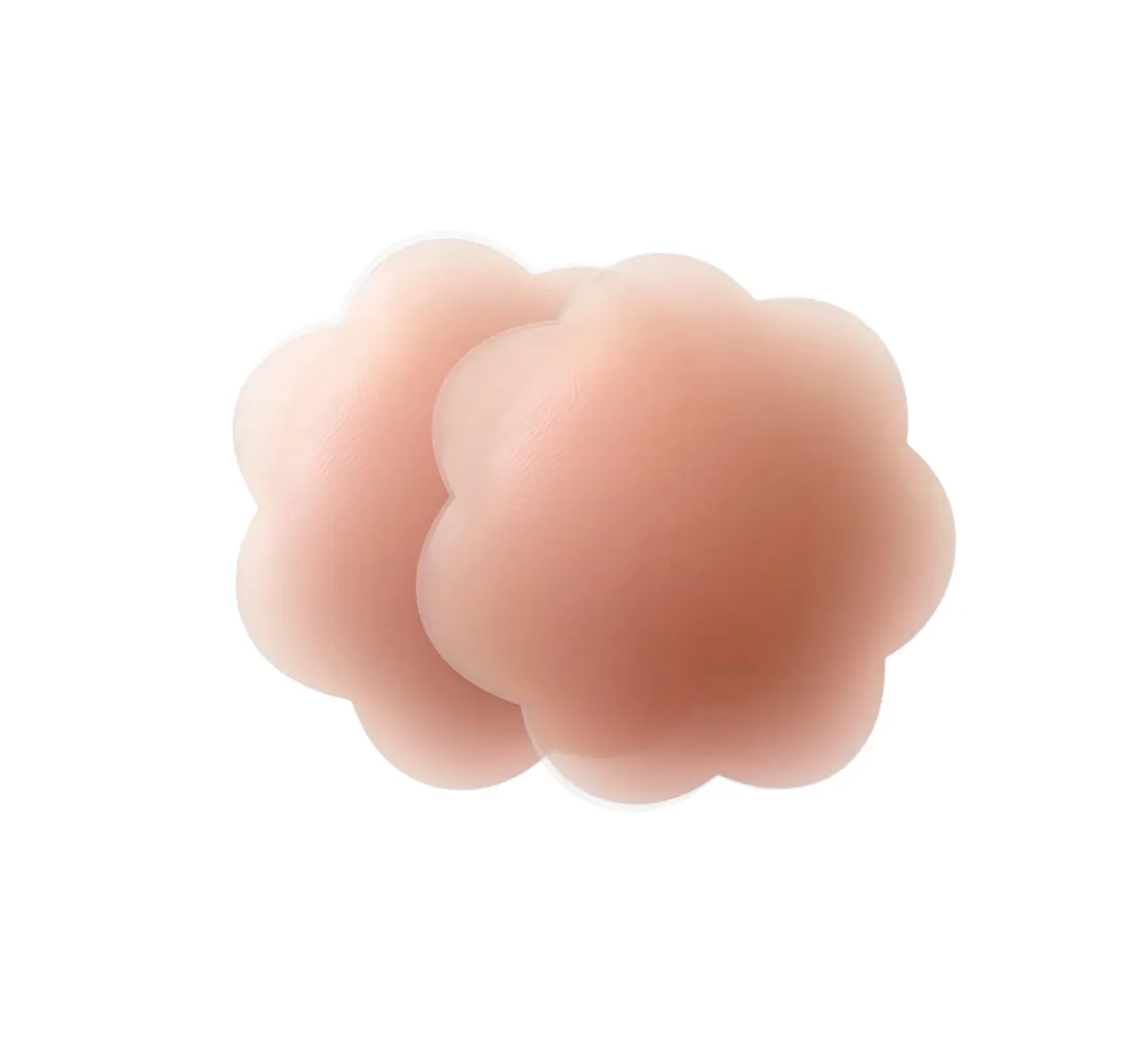 10 x Reusable Nipple Covers Petal Stick On Silicone Nude Boob Cover