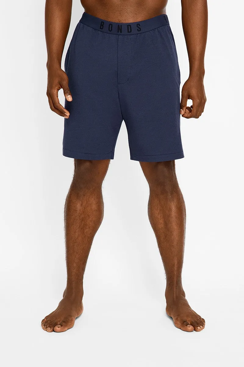 2 x Bonds Mens Comfy Livin Jersey Everyday Short Cotton Navy Shorts