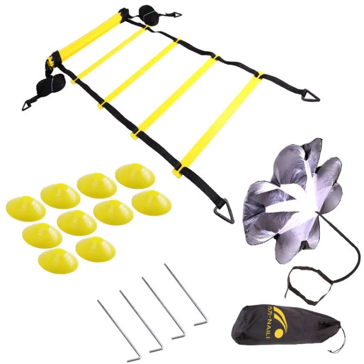 23 In 1 Football Training Agility Ladder   Logo Disc   Drag Umbrella Set( Yellow)