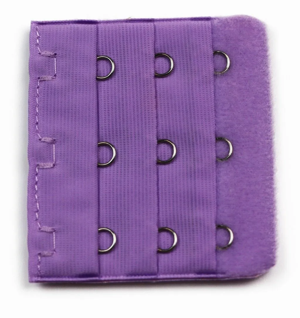 3 x Bra Extender Coloured Clip Hook Extenders Assorted Hooks And Colours