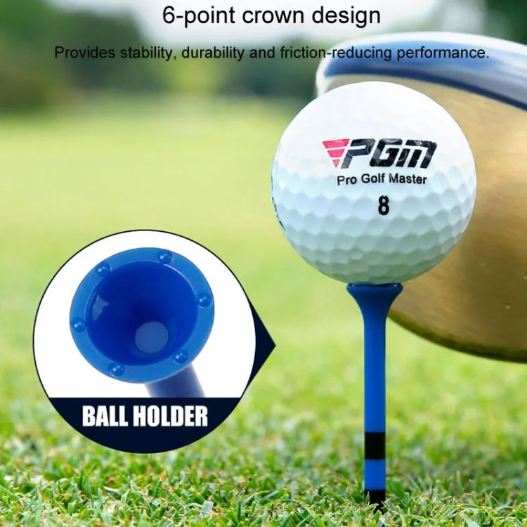 30pcs /Box PGM 83mm Golf Ball Tee Limit Scale Line Tee Ball Holder, Model: QT028-Green