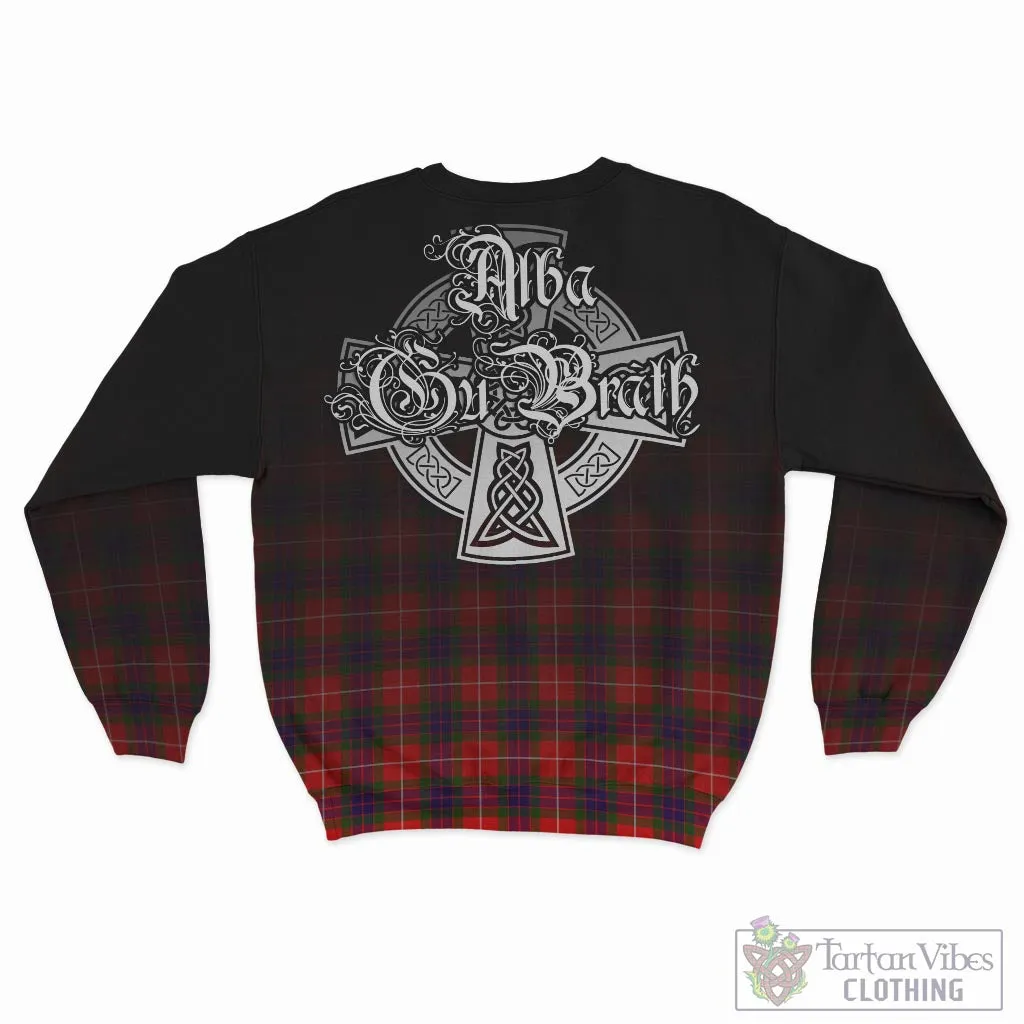 Abernethy Tartan Sweatshirt Featuring Alba Gu Brath Family Crest Celtic Inspired