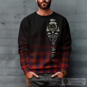 Abernethy Tartan Sweatshirt Featuring Alba Gu Brath Family Crest Celtic Inspired