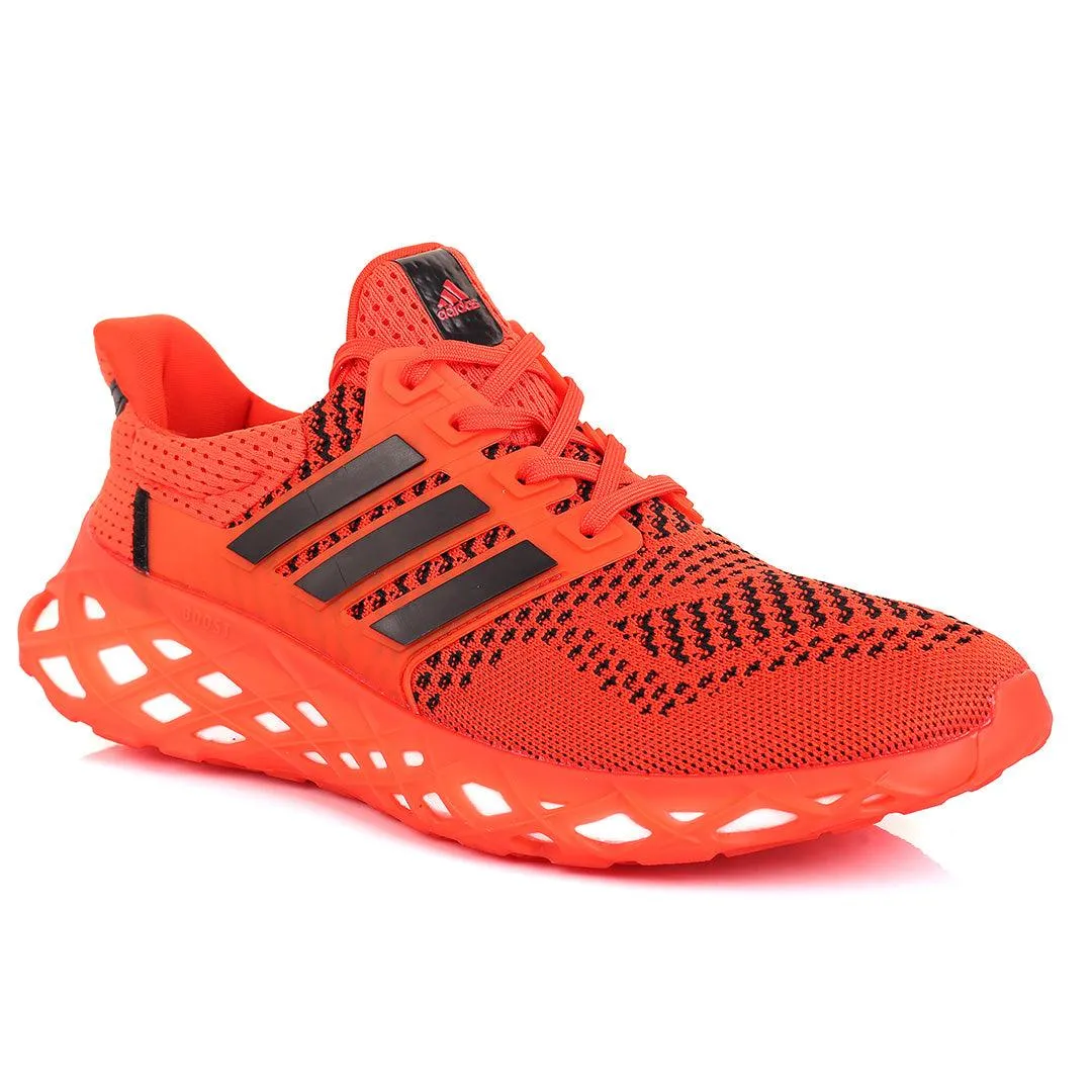 AD Boost Red And Black Men's Running Sneakers