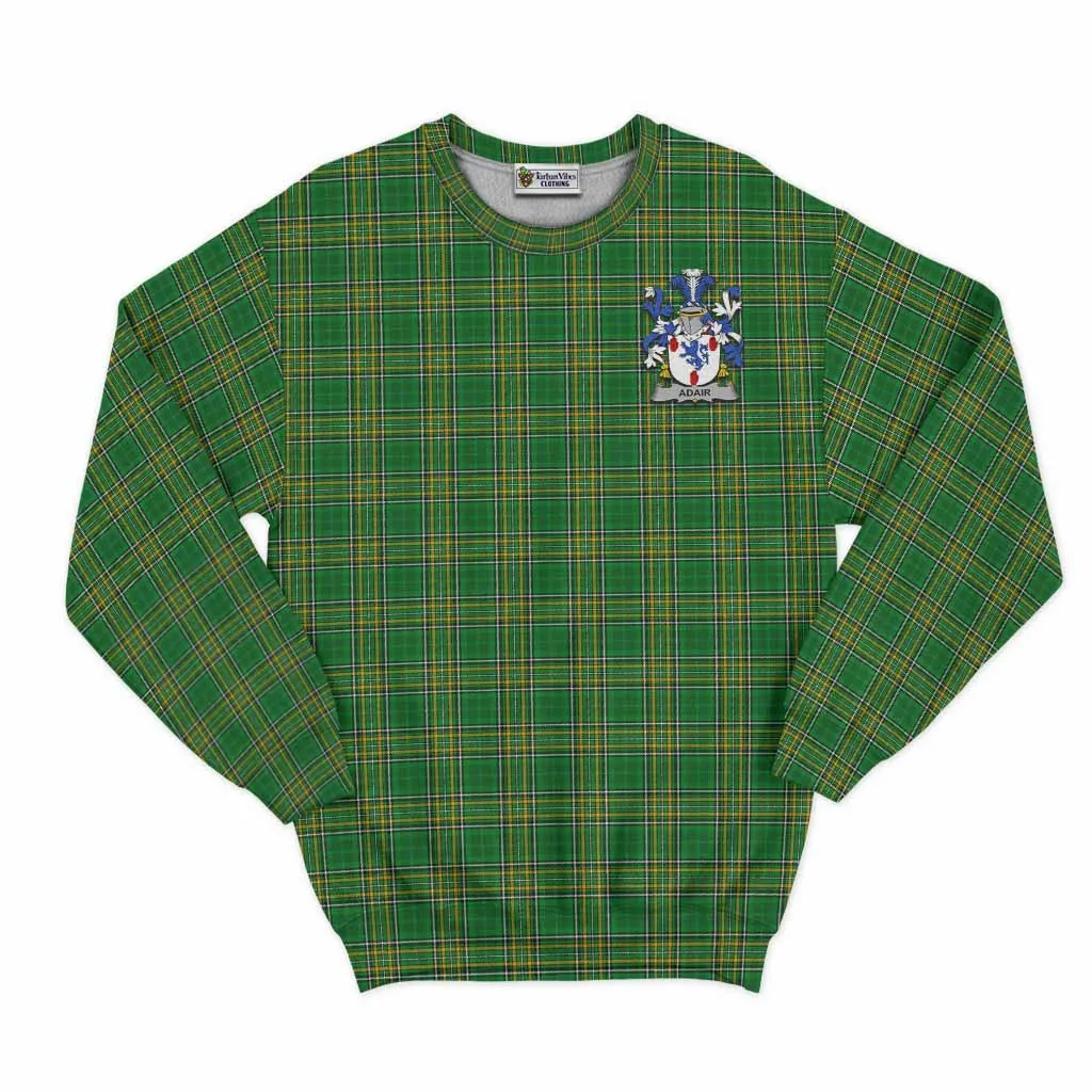 Adair Irish Clan Tartan Sweatshirt with Coat of Arms