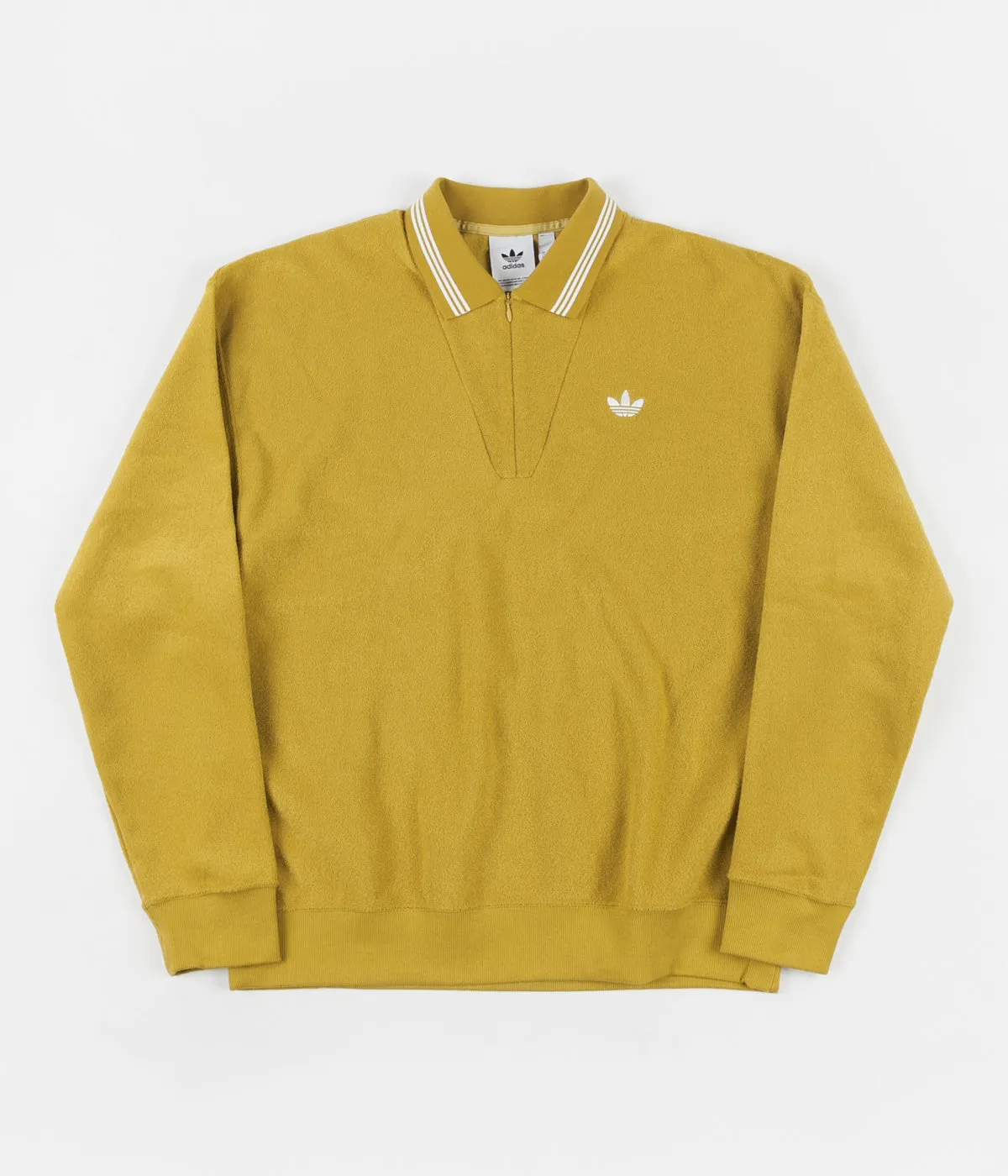 Adidas Bouclette Polo Sweatshirt - Spice Yellow / Off White