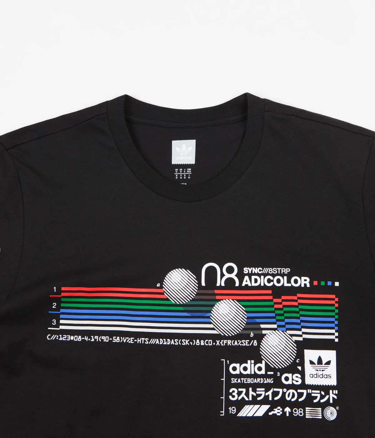 Adidas Colfax T-Shirt - Black / Red / Green / Blue