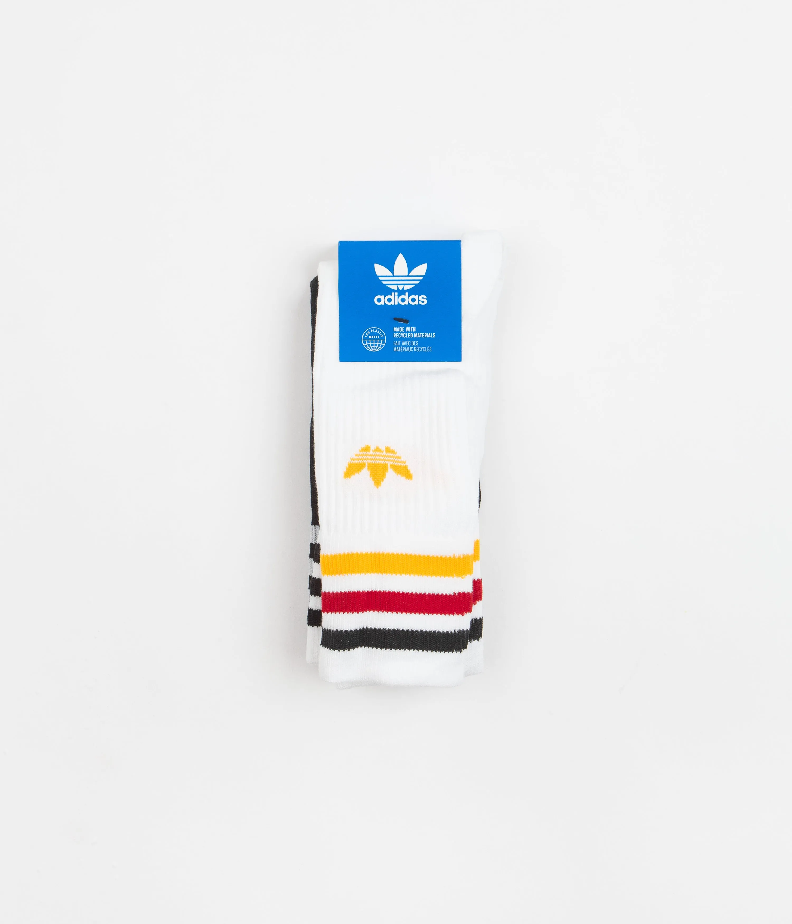 Adidas Crew Socks (3 Pair) - White / Multi