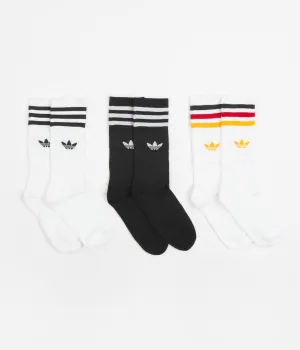 Adidas Crew Socks (3 Pair) - White / Multi