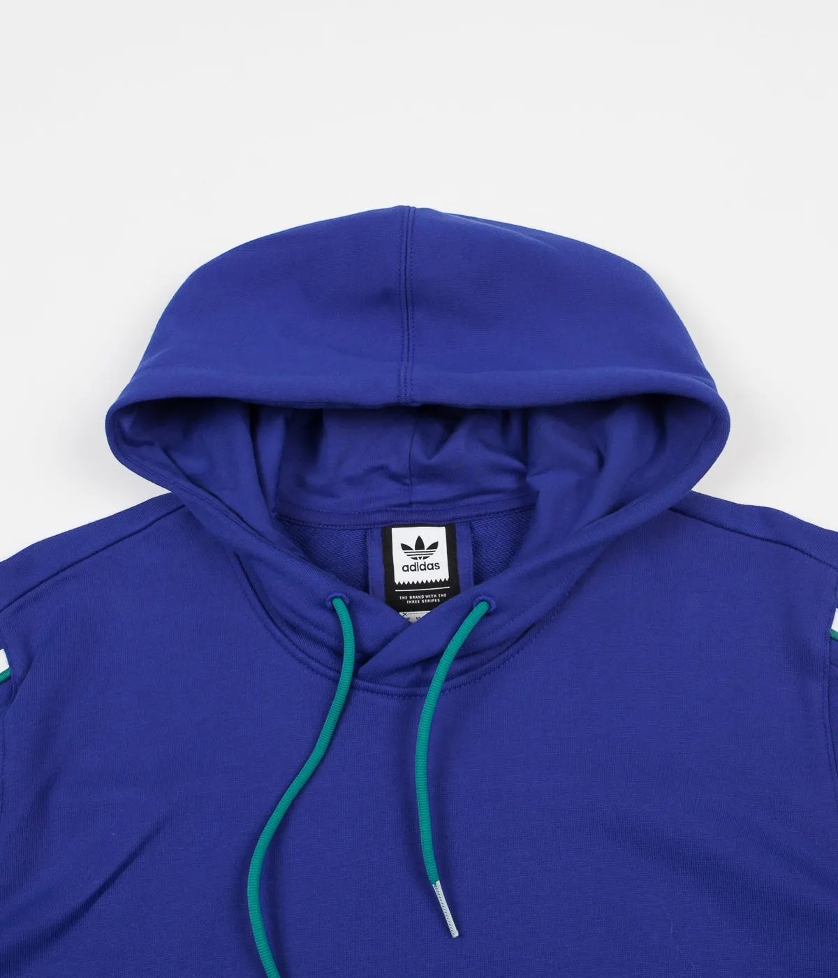 Adidas Quarzo Hoodie - Active Blue / White / Active Green