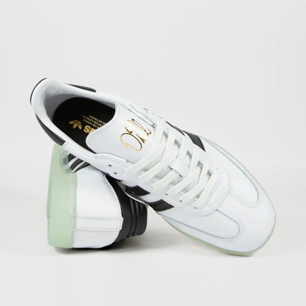 Adidas Skateboarding - Dill Samba Shoes - Footwear White / Core Black / Gold Metallic