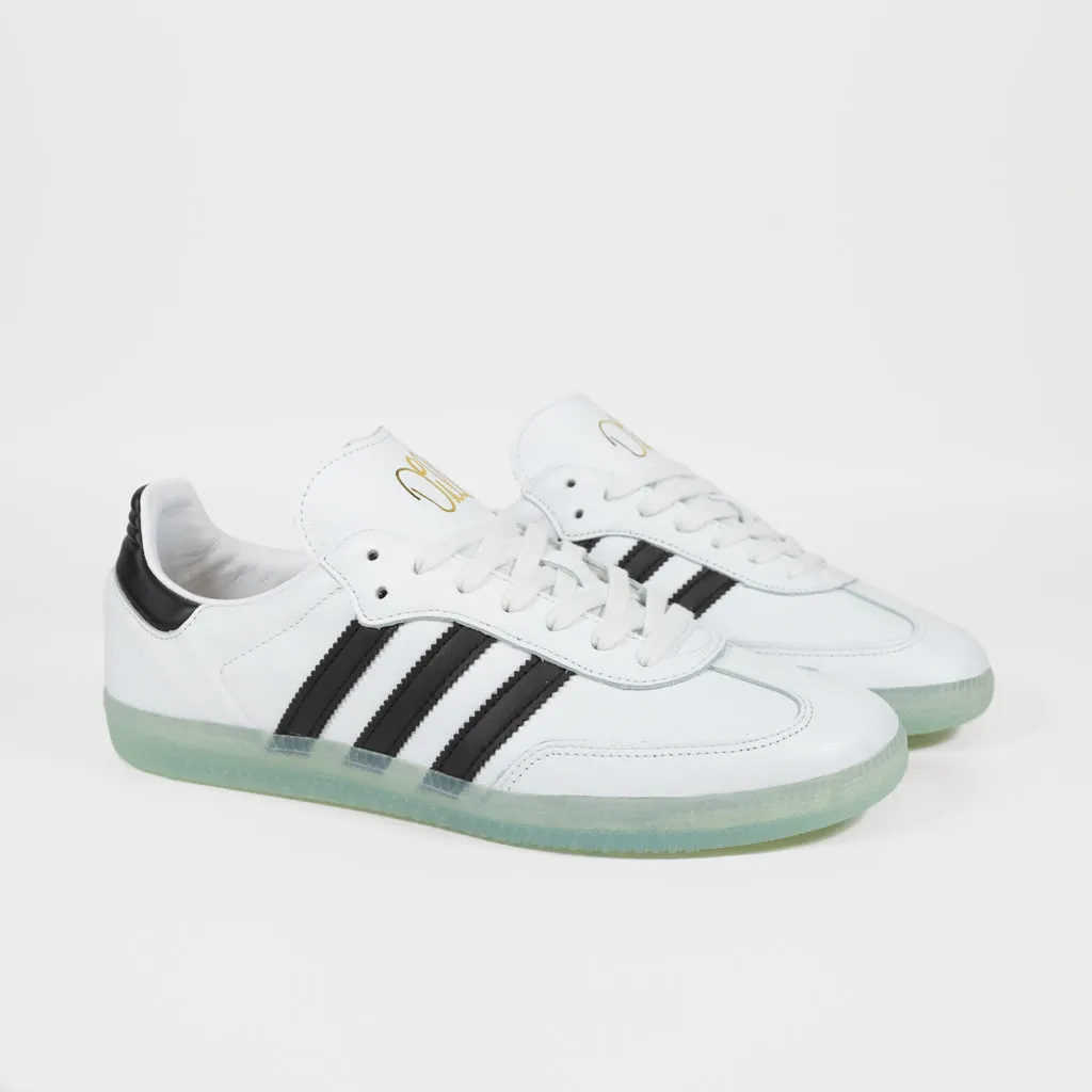 Adidas Skateboarding - Dill Samba Shoes - Footwear White / Core Black / Gold Metallic