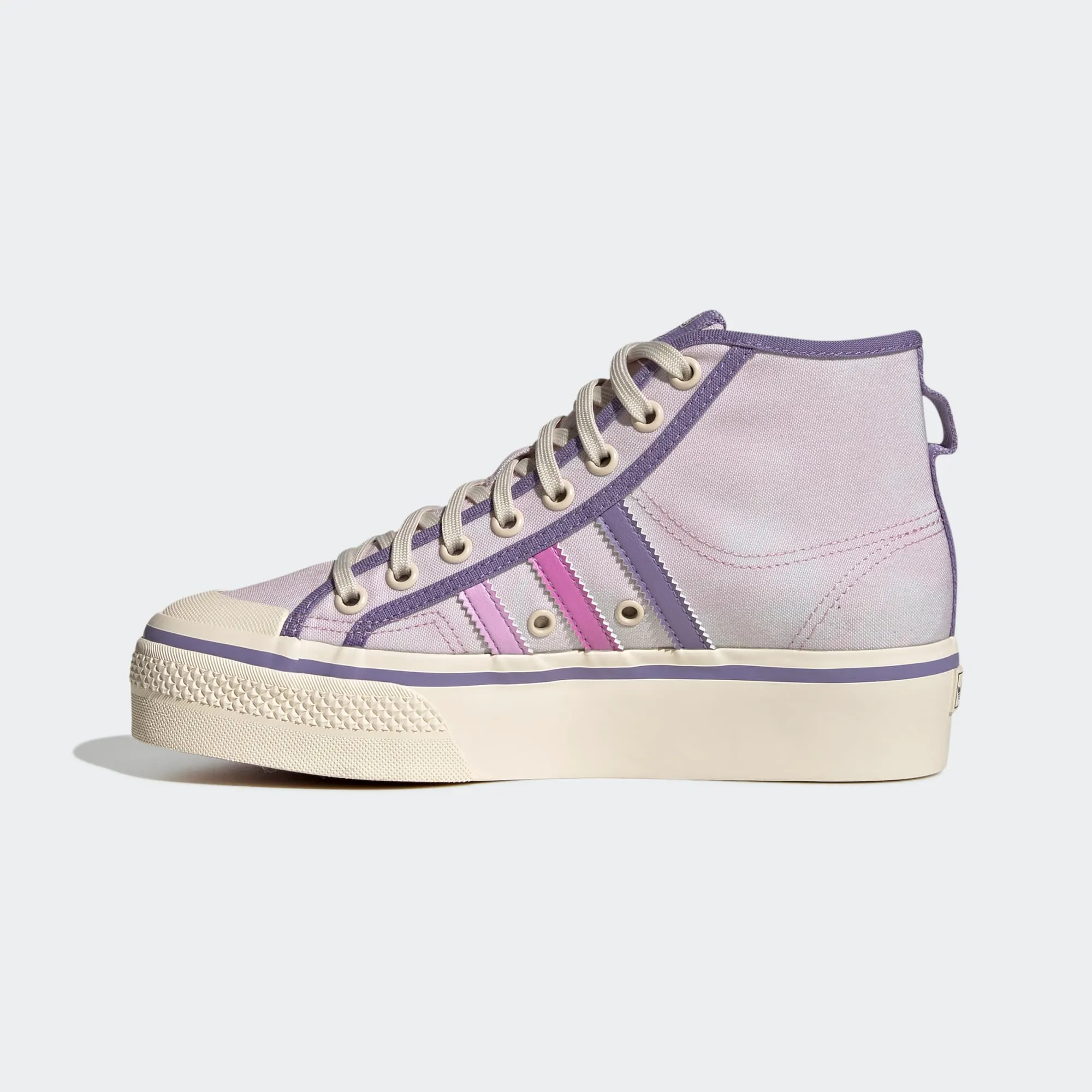 Adidas Women's Nizza Platform Mid Shoes - Almost Pink / Pulse Lilac / Wonder White