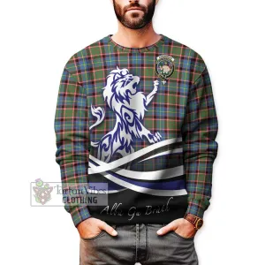 Aikenhead Tartan Sweatshirt with Alba Gu Brath Regal Lion Emblem