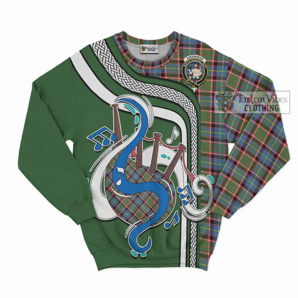 Aikenhead Tartan Sweatshirt with Epic Bagpipe Style