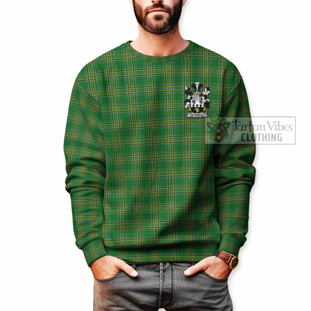 Aldwell Irish Clan Tartan Sweatshirt with Coat of Arms