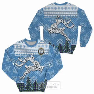 Alexander Clan Christmas Sweatshirt Celtic Reindeer Style