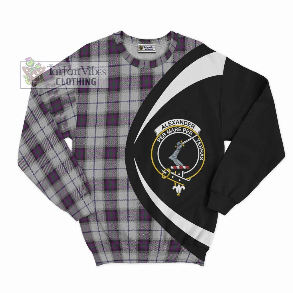 Alexander of Menstry Dress Tartan Sweatshirt with Family Crest Circle Style