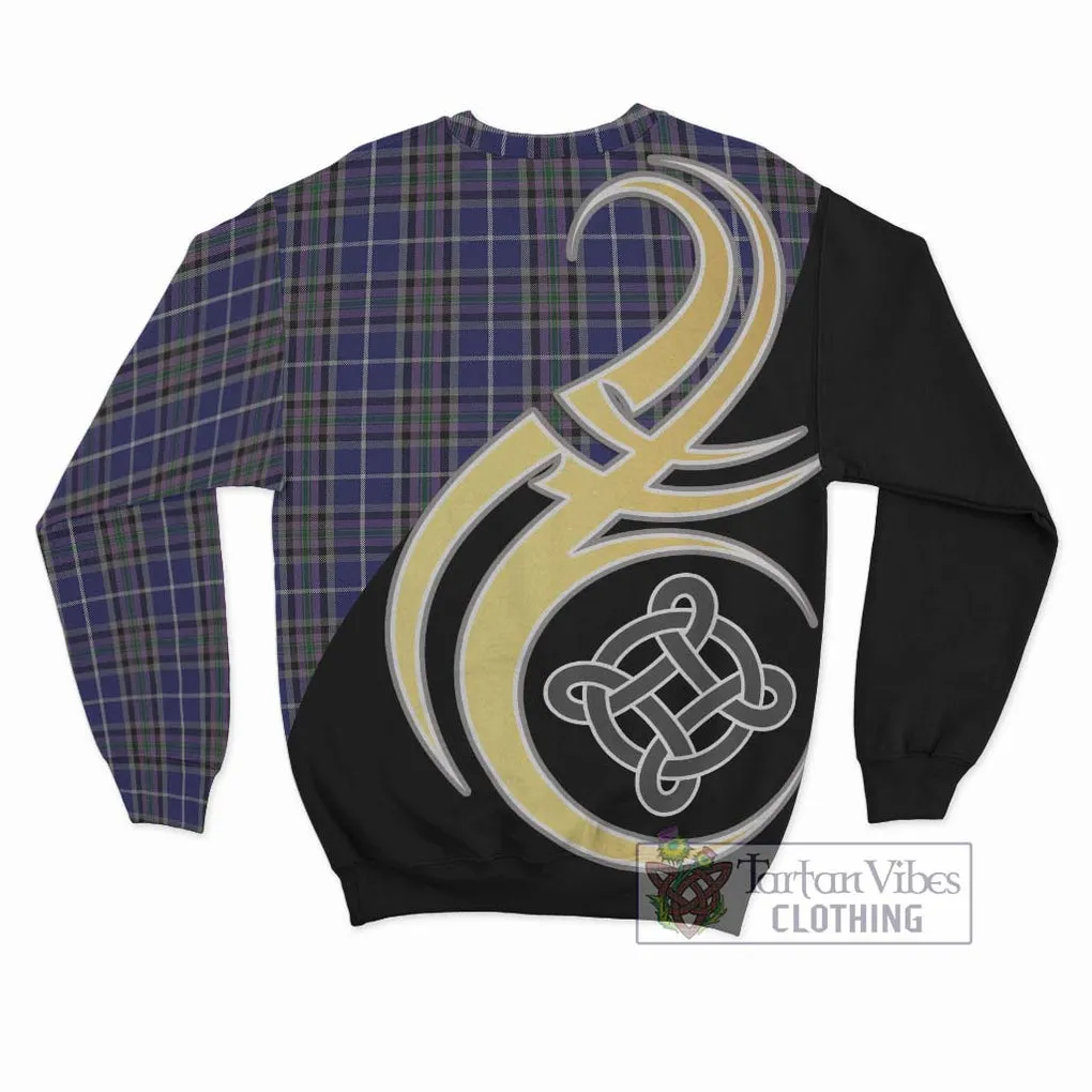 Alexander of Menstry Tartan Sweatshirt with Family Crest and Celtic Symbol Style