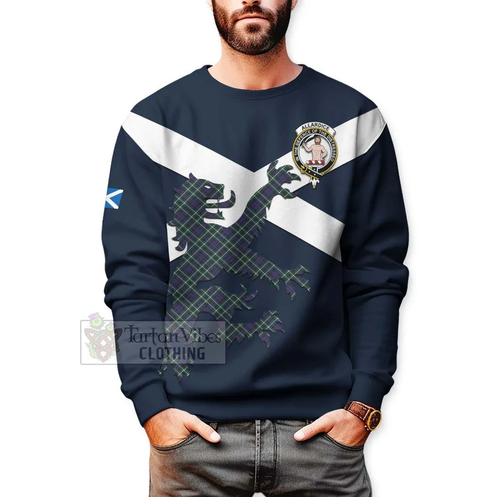 Allardice Tartan Lion Rampant Sweatshirt  Proudly Display Your Heritage with Alba Gu Brath and Clan Name