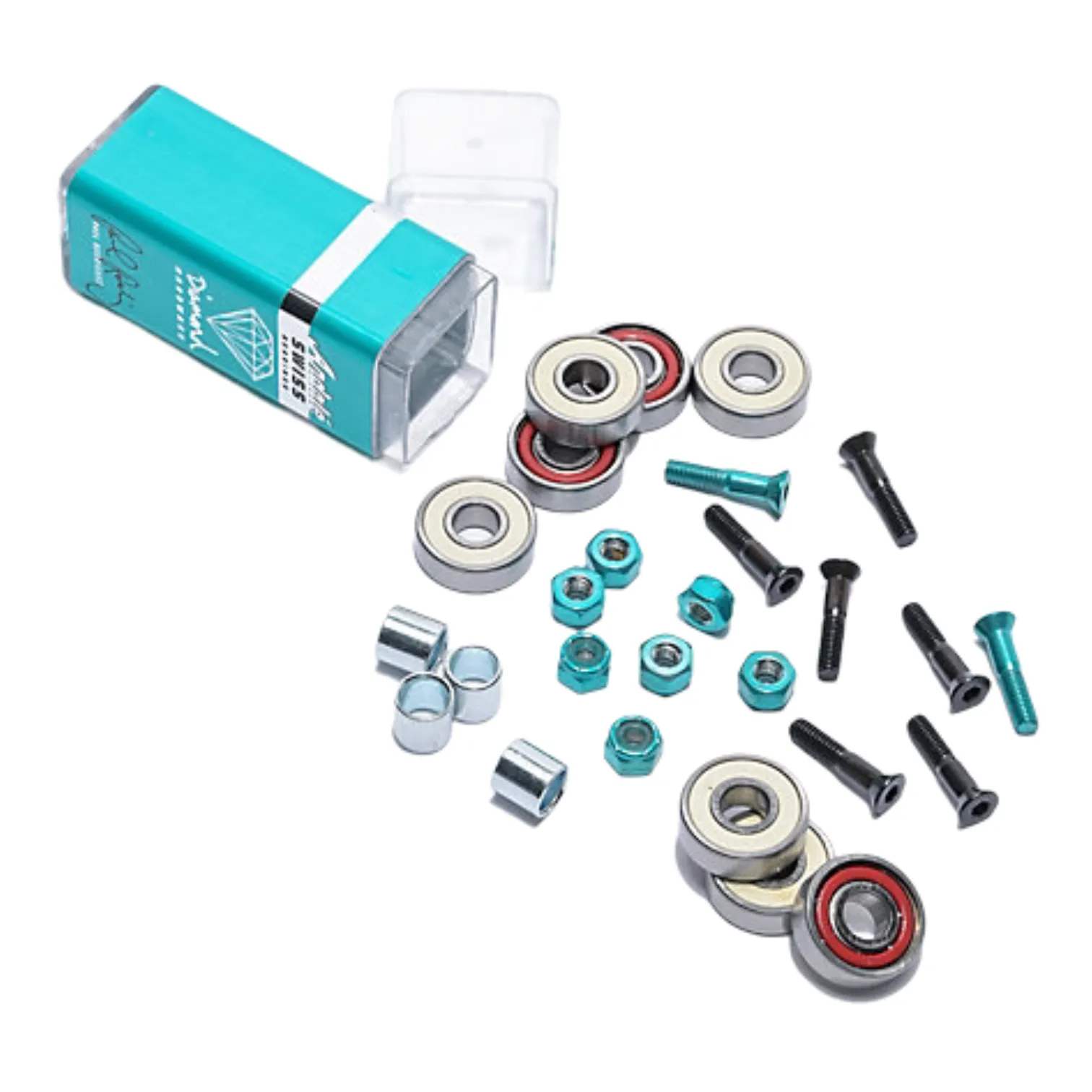 Andale PRod Swiss Skateboard Bearings & Diamond Hardware