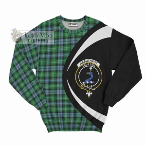 Arbuthnot Ancient Tartan Sweatshirt with Family Crest Circle Style