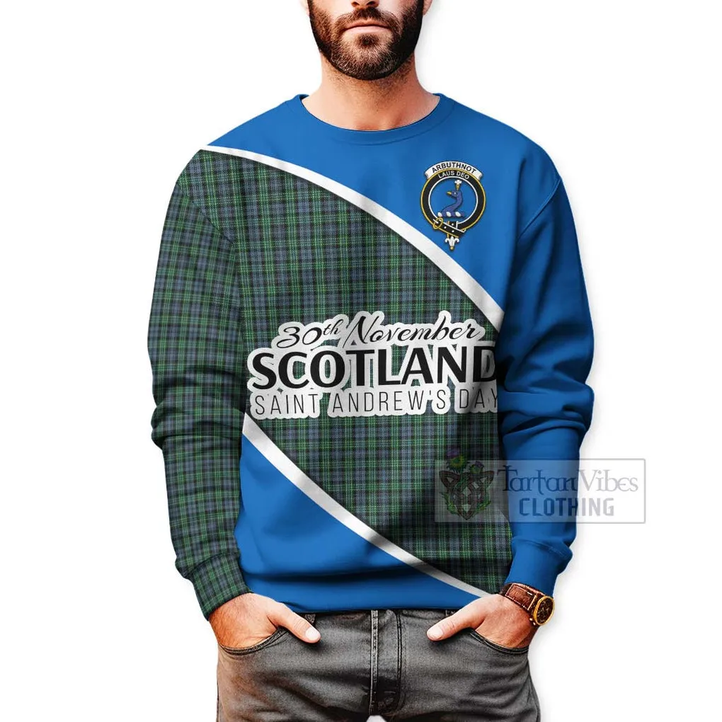 Arbuthnot Family Crest Tartan Sweatshirt Celebrate Saint Andrew's Day in Style