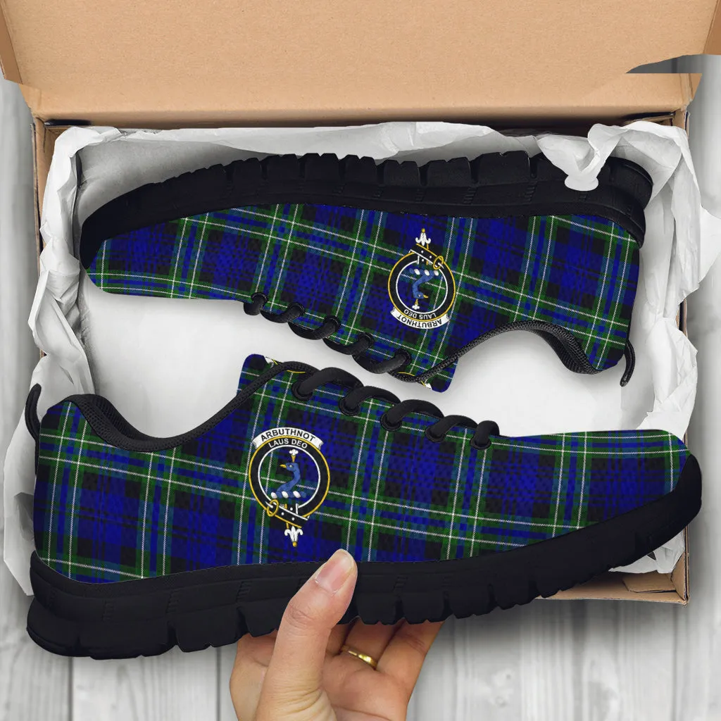 Arbuthnot Modern Tartan Sneakers with Family Crest