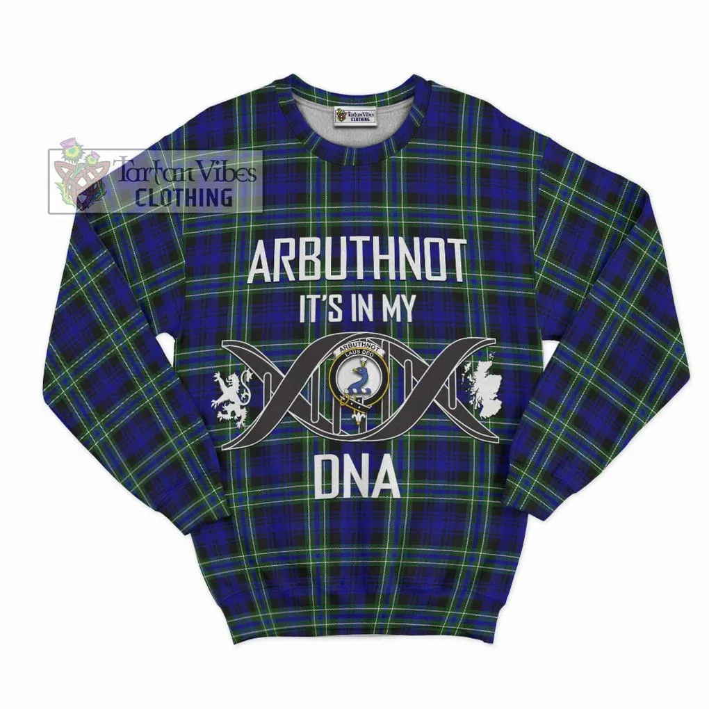 Arbuthnot Modern Tartan Sweatshirt with Family Crest DNA In Me Style