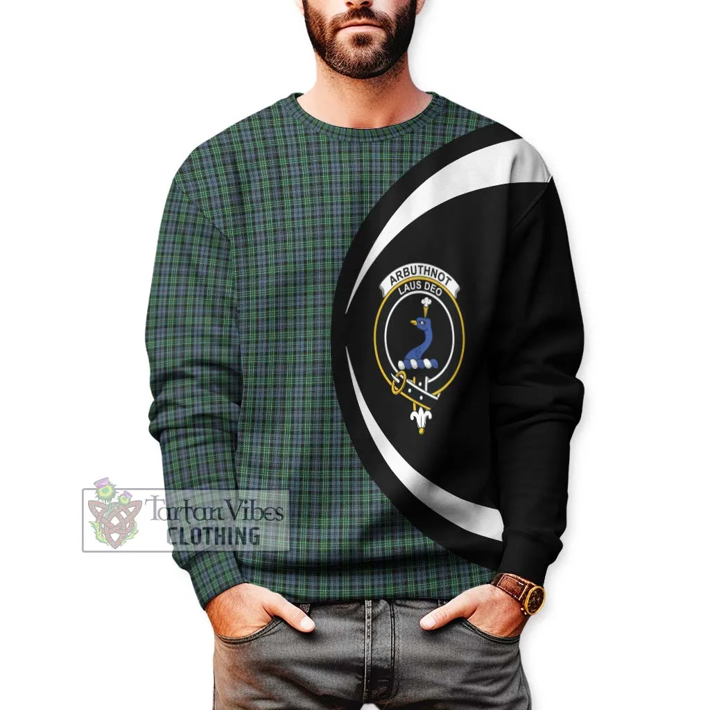 Arbuthnot Tartan Sweatshirt with Family Crest Circle Style