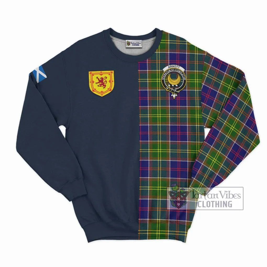 Arnott Tartan Sweatshirt Alba with Scottish Lion Royal Arm Half Style