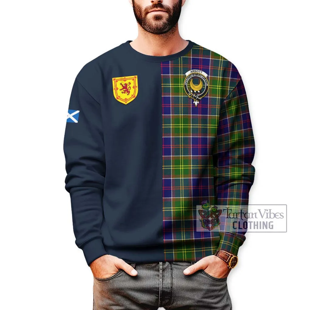 Arnott Tartan Sweatshirt Alba with Scottish Lion Royal Arm Half Style