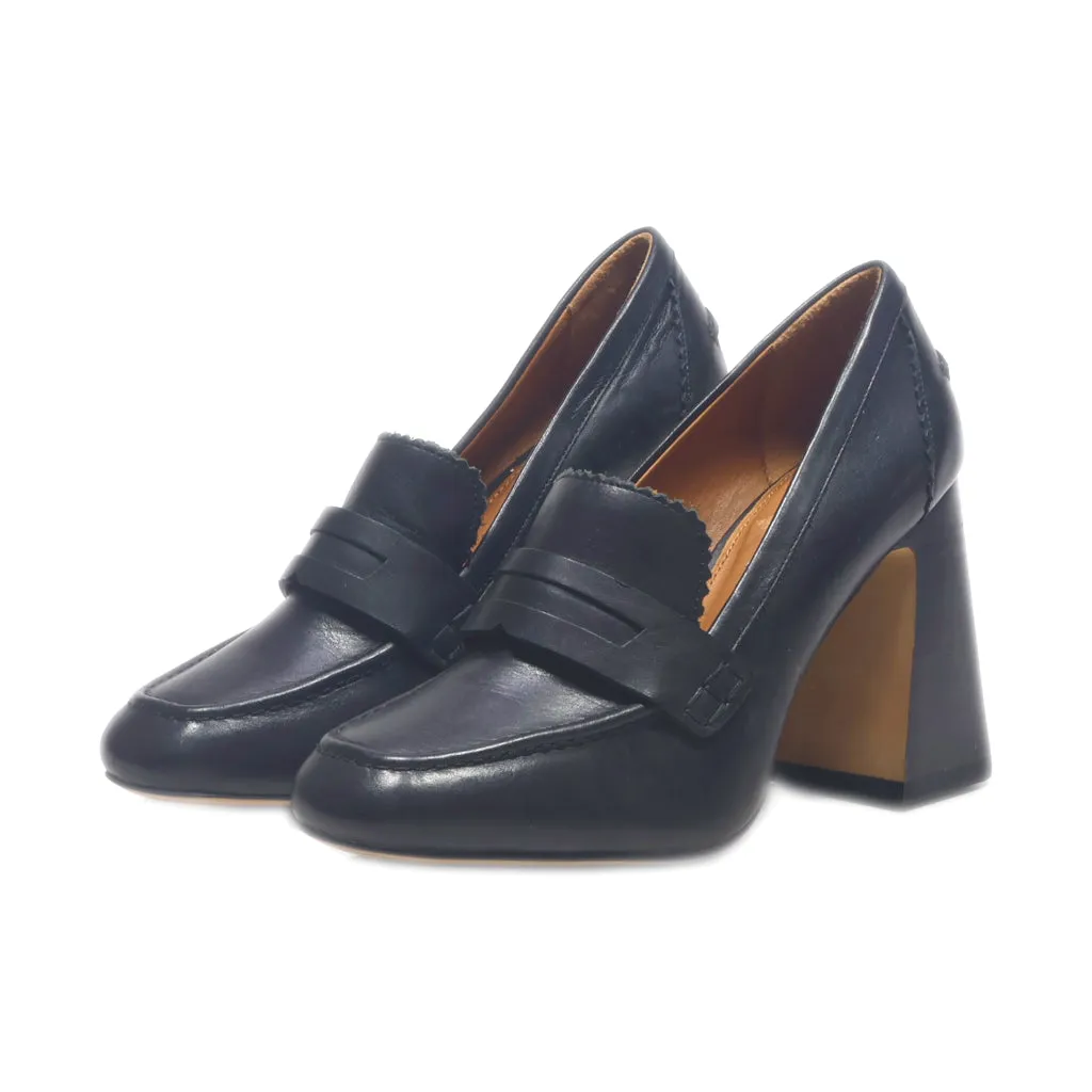 Autograph High-Heel Shoes Leather Black Colour For Women