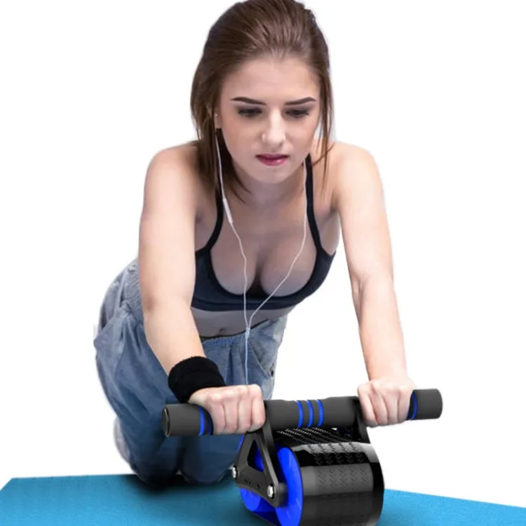 Automatic Rebound Double Wheel Abdominal Fitness Wheel(Blue)