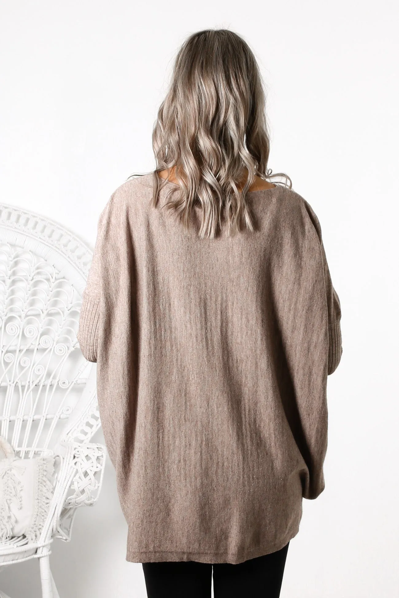 Aziza Ribbed Knit Jumper Caramel