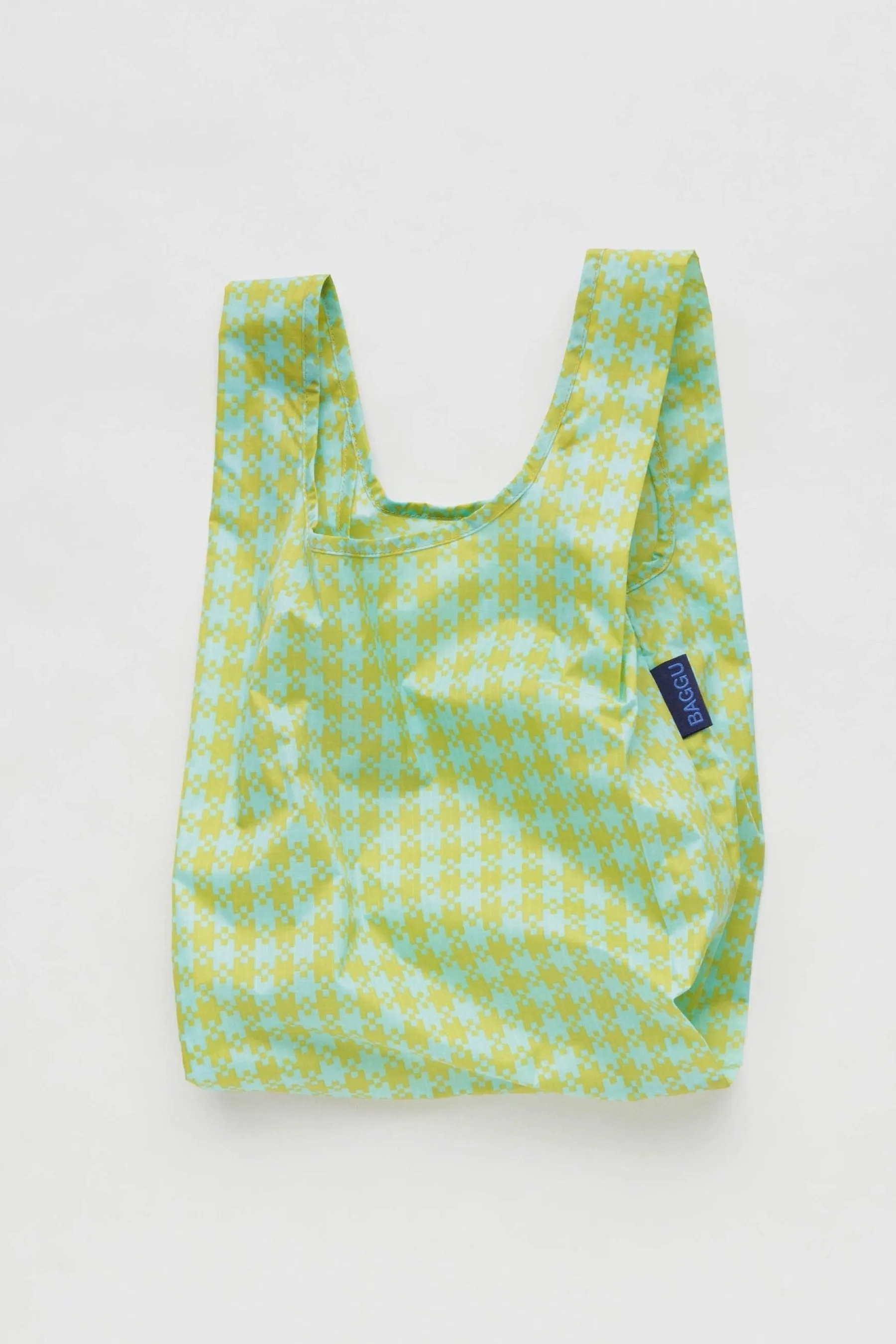 Baby Mint Pixel Gingham Baggu