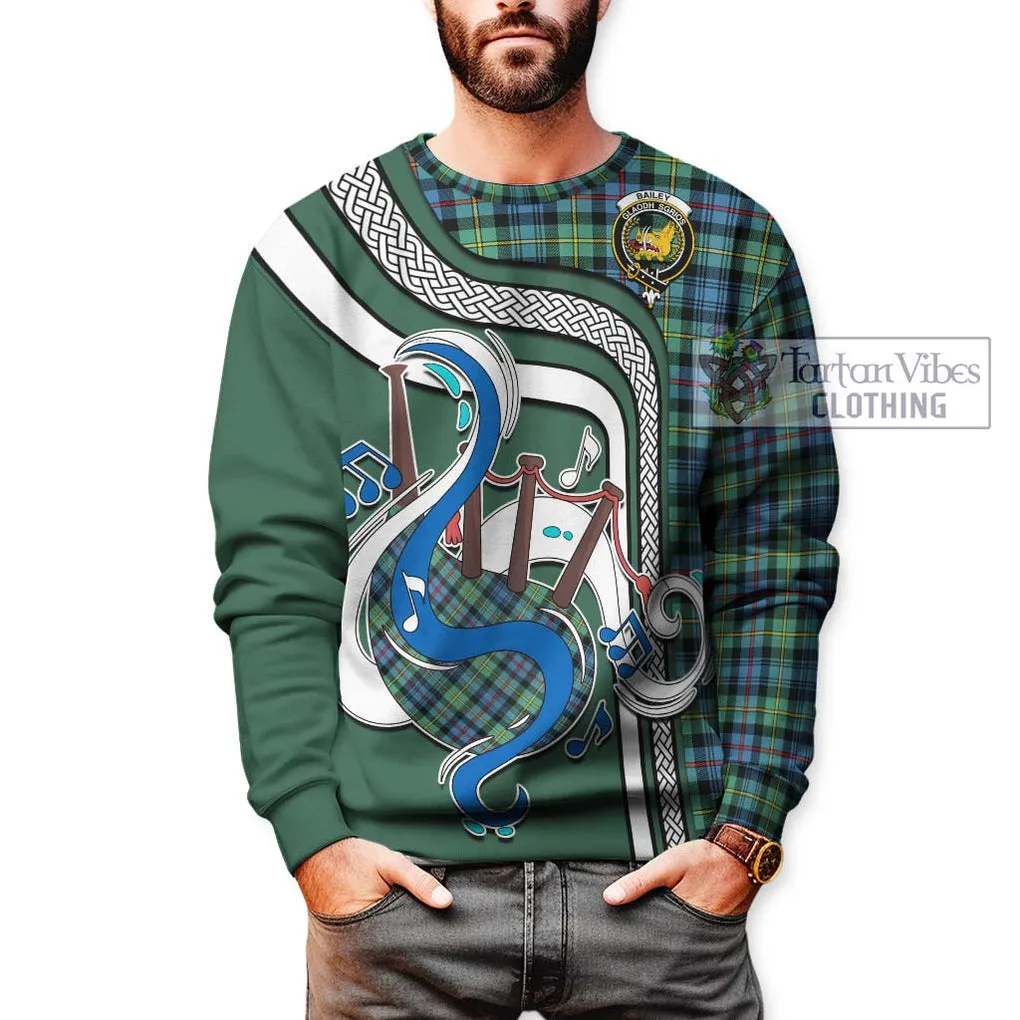 Bailey Ancient Tartan Sweatshirt with Epic Bagpipe Style