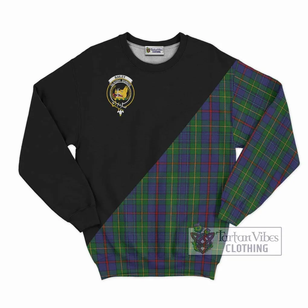 Bailey Tartan Sweatshirt with Family Crest and Military Logo Style