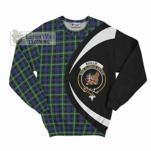 Baillie (Bailey) Tartan Sweatshirt with Family Crest Circle Style