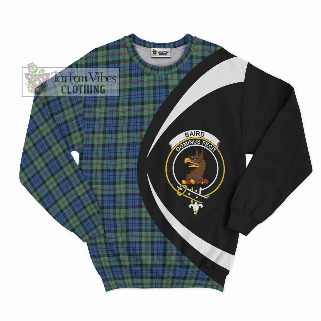 Baird Ancient Tartan Sweatshirt with Family Crest Circle Style