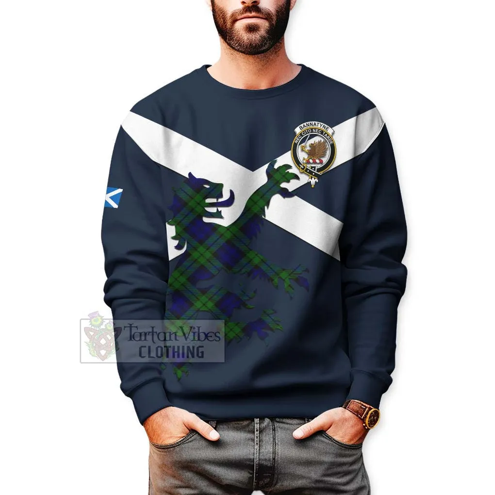 Bannatyne Tartan Lion Rampant Sweatshirt  Proudly Display Your Heritage with Alba Gu Brath and Clan Name