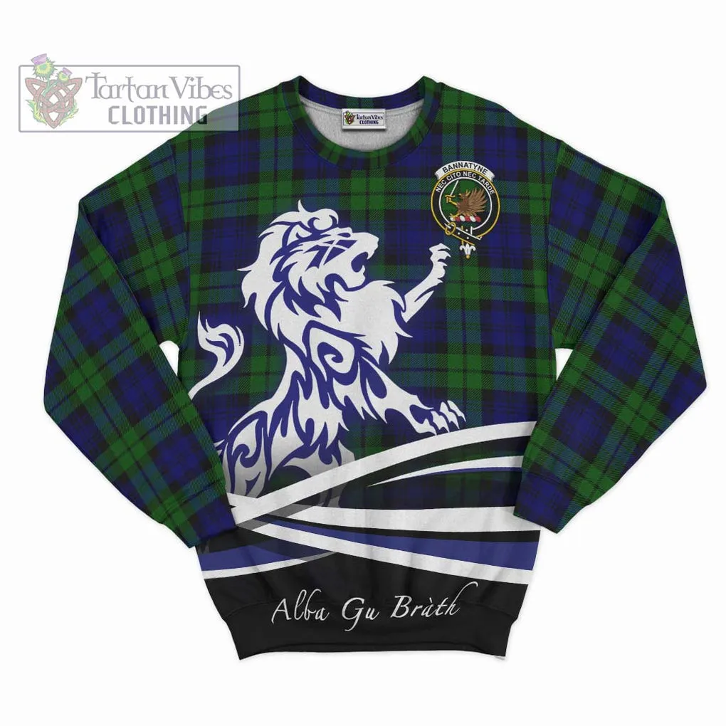 Bannatyne Tartan Sweatshirt with Alba Gu Brath Regal Lion Emblem