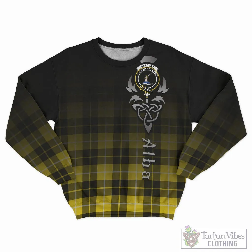 Barclay Dress Modern Tartan Sweatshirt Featuring Alba Gu Brath Family Crest Celtic Inspired