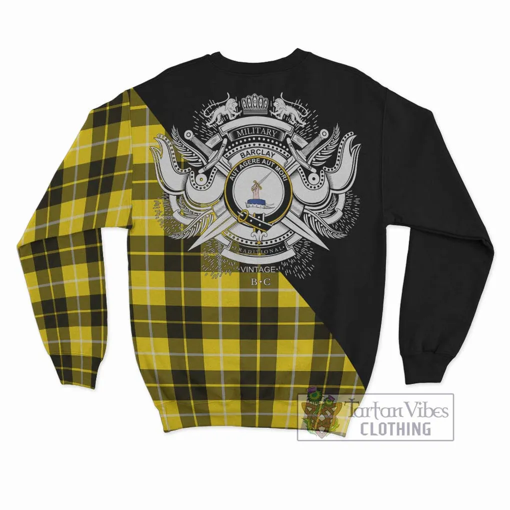 Barclay Dress Modern Tartan Sweatshirt with Family Crest and Military Logo Style