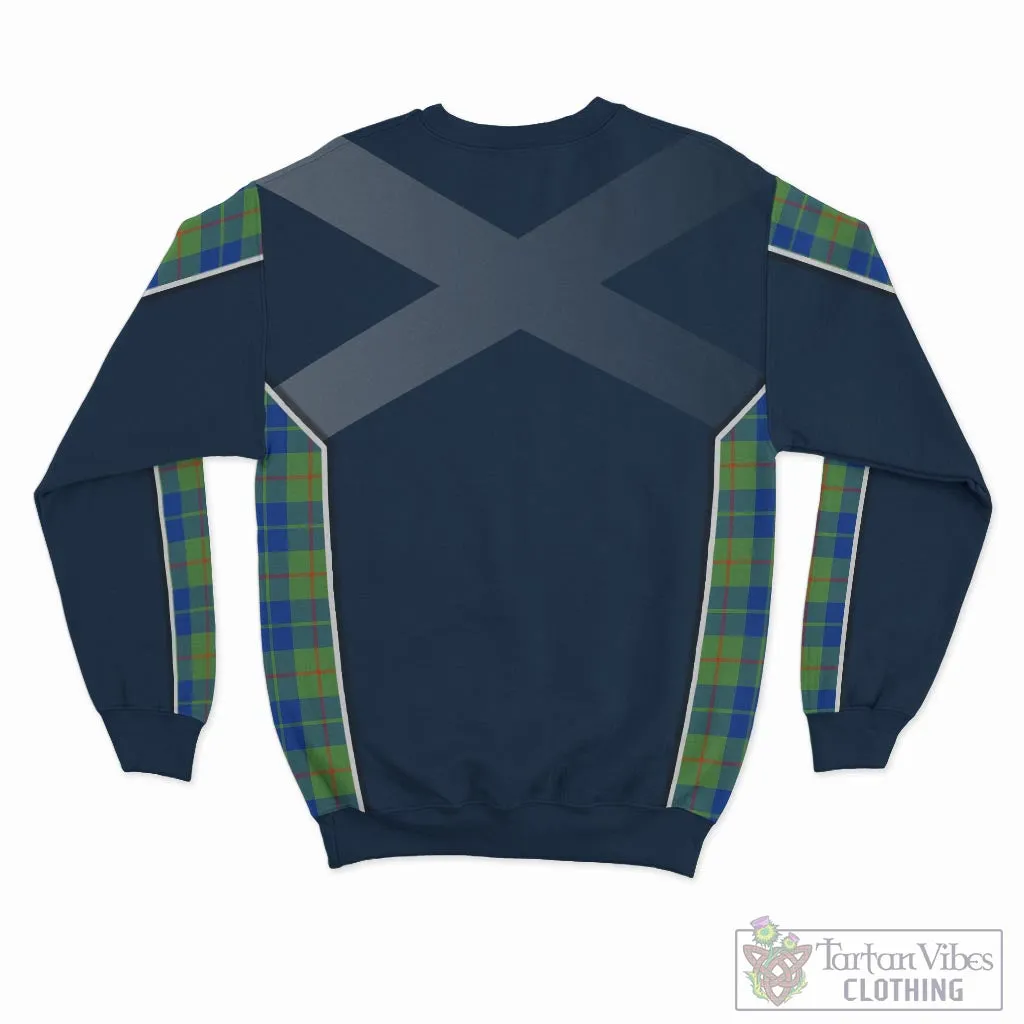 Barclay Hunting Ancient Tartan Sweatshirt with Family Crest and Scottish Thistle Vibes Sport Style