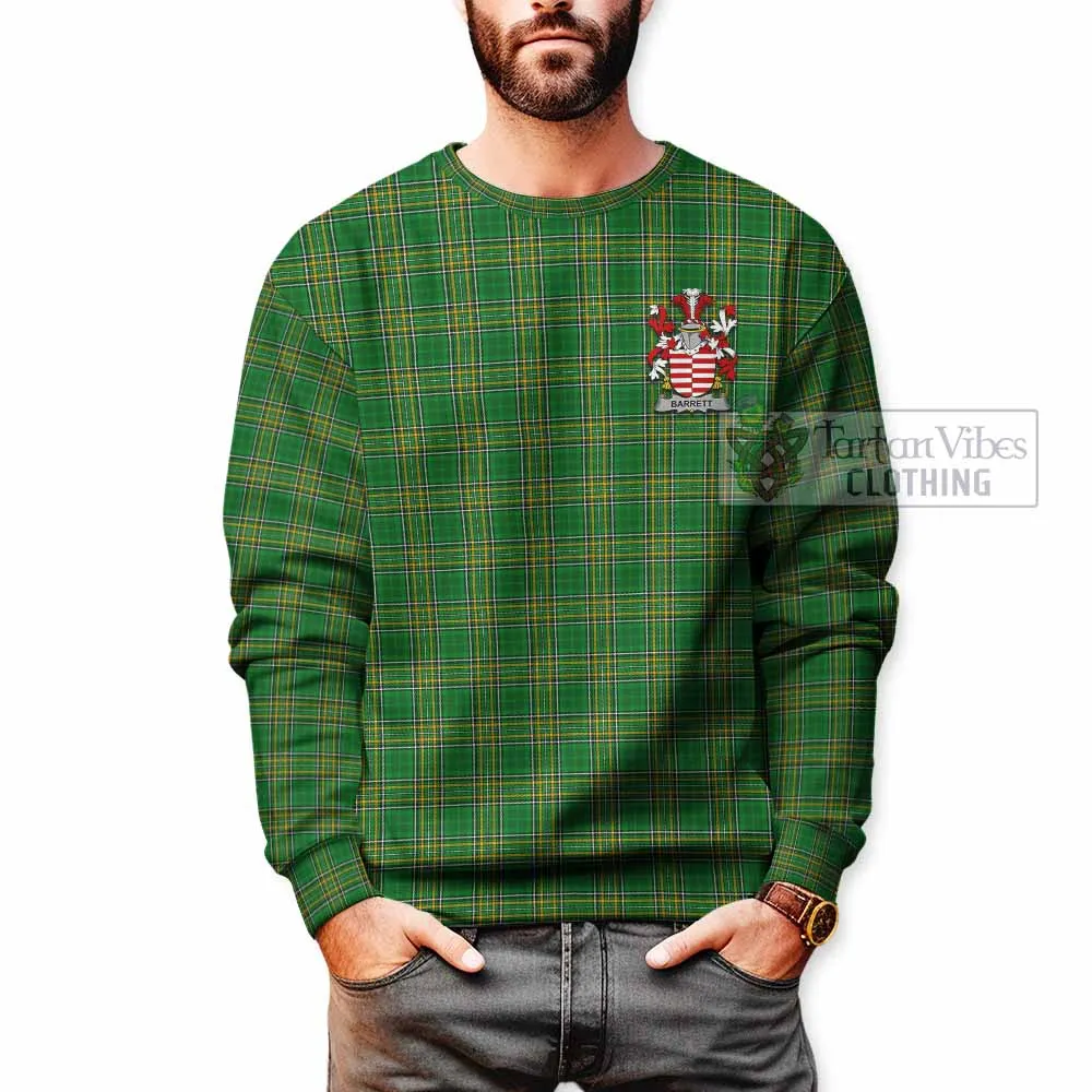 Barrett Irish Clan Tartan Sweatshirt with Coat of Arms