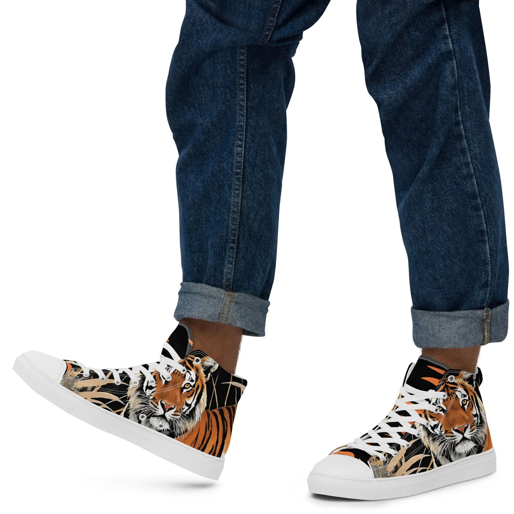 Baskets hautes en toile homme "Tigre"