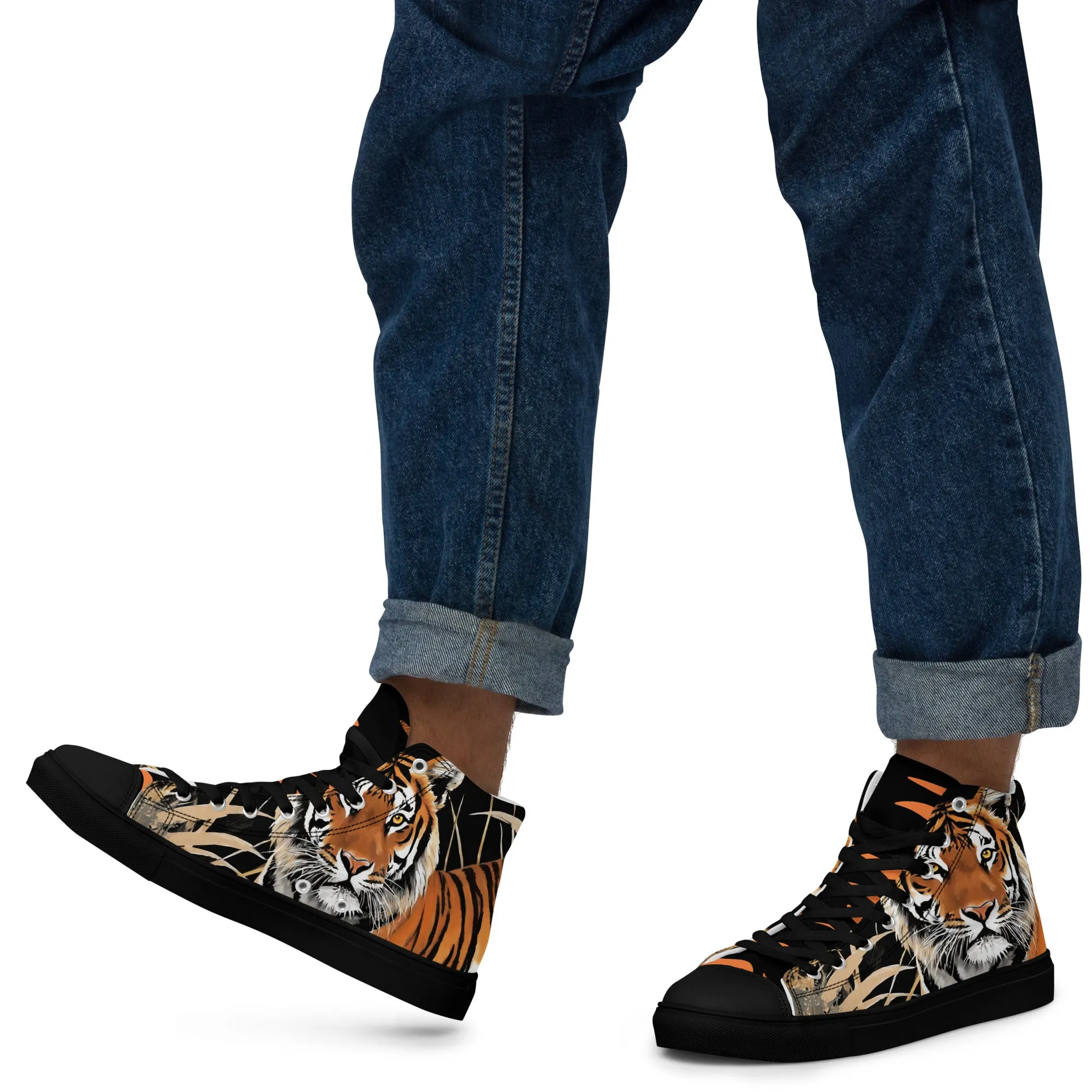 Baskets hautes en toile homme "Tigre"